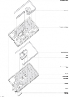 MUDE - muzeum módy Lisabon - Axonometria - foto: Ricardo Carvalho + Joana Vilhena Arquitectos