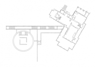 Oyamazaki Villa Museum - Půdorys přízemí - foto: Tadao Ando Architects & Associates