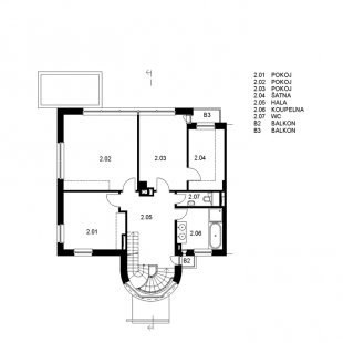 Reconstruction of a villa in Prague 6 - Dejvice - Floor plan - foto: Pavel Hnilička architekti 