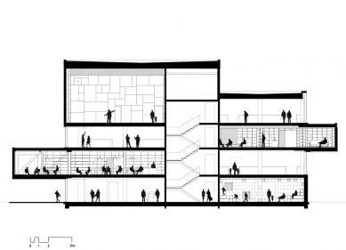 Knihovna Rentemestervej - Řez - foto: TRANSFORM