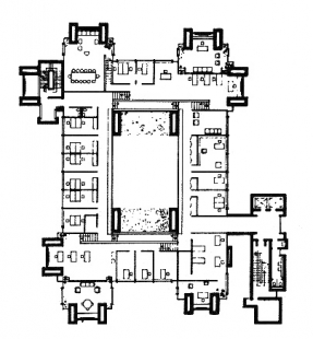 Škola architektury Yale University - Půdorys 3.np