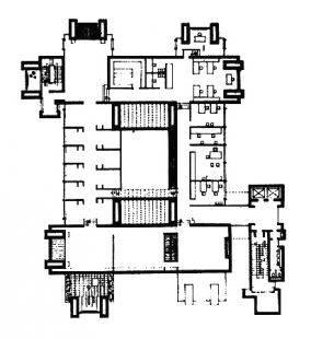 Škola architektury Yale University - Půdorys 6.np