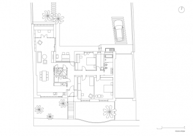 Rodinný dům ve Střelicích u Brna - Půdorys přízemí - foto: Atelier25