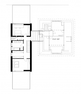 Přístavba rodiného domu v Klánovicích - Půdorys 2NP - foto: VYŠEHRAD atelier