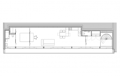Střešní byt v Praze - Půdorys - foto: VYŠEHRAD atelier