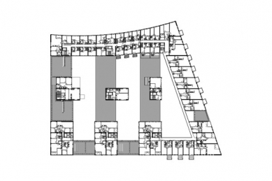 La Grande Cour Westerdokseiland - Third floor plan - foto: de Architekten Cie.