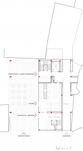 Theater on Orlí - Floor plan 1st floor - foto: ARCHTEAM a RadaArchitekti