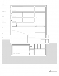 Divadlo na Orlí - Řez - foto: ARCHTEAM a RadaArchitekti