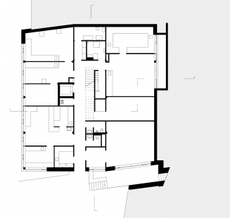 The Center for Dental Implantology and Tissue Regeneration Prague - Floor plan 1st basement - foto: VYŠEHRAD atelier