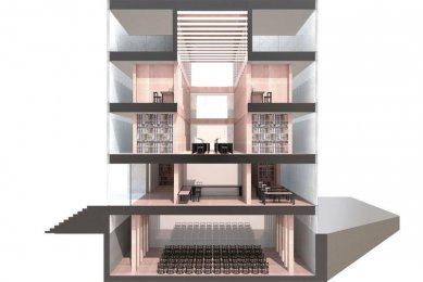 Univerzitní knihovna Folkwang - Soutěžní návrh - foto: Max Dudler Architekt