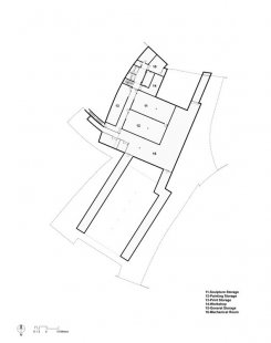 Muzeum současného umění HEART - Půdorys suterénu - foto: Steven Holl Architects