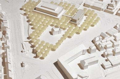 New City Hall on Brother House Terrain - Soutěžní model - foto: Max Dudler Architekt