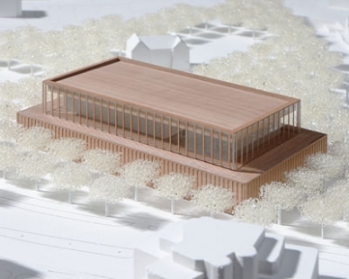 New City Hall on Brother House Terrain - Competition model - foto: Max Dudler Architekt