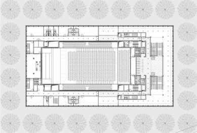 New City Hall on Brother House Terrain - Půdorys 2.np - foto: Max Dudler Architekt