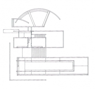 Koshino House - Půdorys přízemí - foto: Tadao Ando Architects & Associates