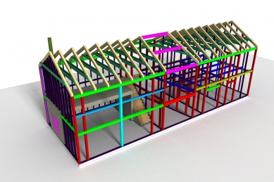 Dům na okraji Českého Ráje - Dřevěná konstrukce - foto: Martin Hilpert