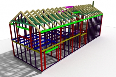 Dům na okraji Českého Ráje - Dřevěná konstrukce - foto: Martin Hilpert