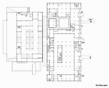 Muzeum současného umění v Ningbo - Půdorys přízemí - foto: Amateur Architecture Studio