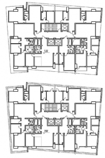 Vertikální apartmány - Půdorys typického podlaží - foto: Amateur Architecture Studio