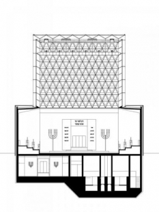 Židovské centrum v Mnichově - Příčný řez