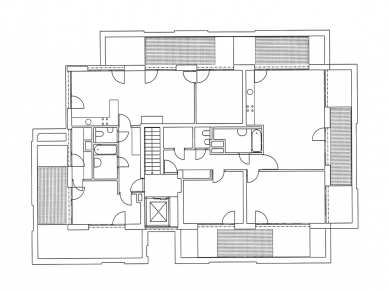 Apartment house in Liberec - Floor plan of the top floor - foto: Lábus AA