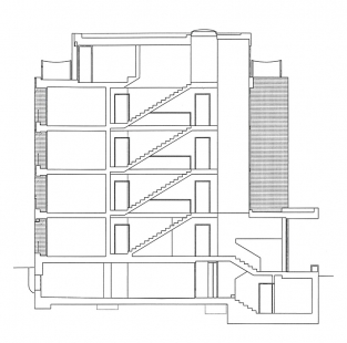 Apartment house in Liberec - Příčný řez - foto: Lábus AA