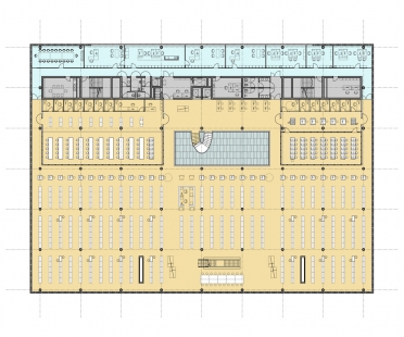 Univerzitní knihovna v Katovicích - Půdorys 1. patra - foto: HS99