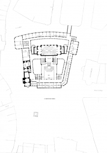 Soutěžní projekt na Staroměstskou radnici - Půdorys hlavního patra