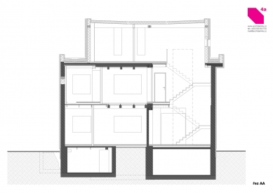 Vila Roztoky - Řez