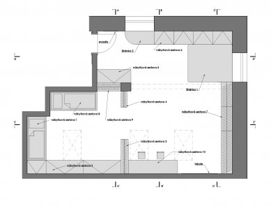 Reconstruction of the attic in a family house in Hranice - Floor plan of the children's room - foto: Radomír Otýpka