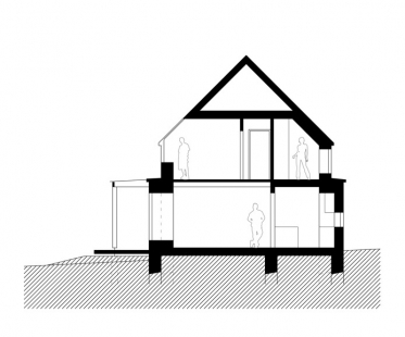Rodinný dům, Deštné v Orlických horách - Řez