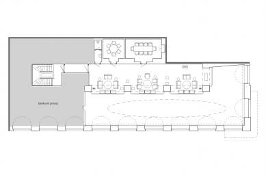 J&T Cafe ELEKTRA - Floor plan 2nd floor - foto: Architekti Hrůša & spol., Ateliér Brno, s. r. o.