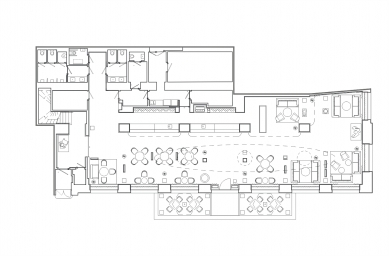 J&T Cafe ELEKTRA - Floor plan 1st NP - foto: Architekti Hrůša & spol., Ateliér Brno, s. r. o.