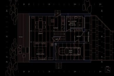 Dům ve svahu - Přízemí
