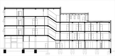 Dostavba radnice - Řez - foto: Atelier 38