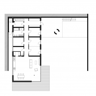 Rodinný dům v Novém Jičíně - Půdorys 1NP - foto: Kamil Mrva Architects