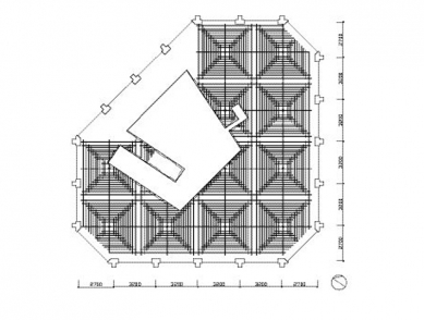 Reštaurácia Sake No Hana - Výkres stropu - foto: Kengo Kuma & Associates