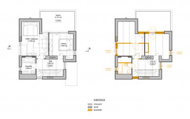 Rekonstrukce rodinného domu v Hradci u Stříbrné Skalice - 2NP - foto: Adam Rujbr Architects