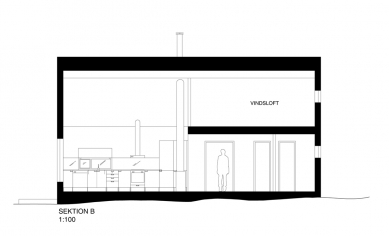 Fjällhus Residence - Podélný řez - foto: pS Arkitektur