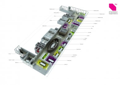 Interior for company headquaters  - Axonometrie - foto: 4A architekti