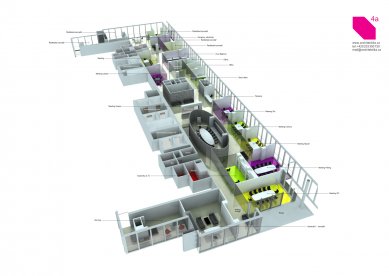 Interior for company headquaters  - Axonometrie - foto: 4A architekti