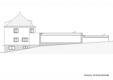 Rekonstrukce a dostavba rodinného domu v ulici Dělnická - Pohled SZ - foto: ROSA – ARCHITEKT