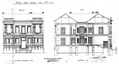 Rekonstrukce činžovního domu Matoušova 12 - Stav v r. 1922