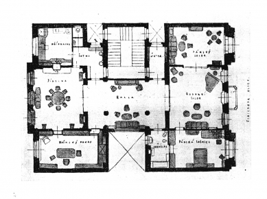 Rekonstrukce činžovního domu Matoušova 12 - Bratři Kohnové: návrh interiéru (1927)