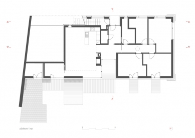 Dům ve Slaném - Půdorys přízemí - foto: Ing.arch. Martin Beránek