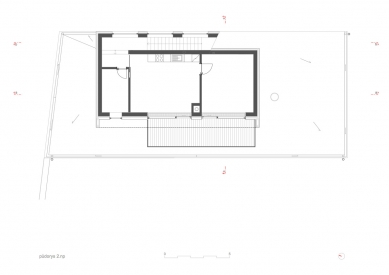 Dům ve Slaném - Půdorys horního patra - foto: Ing.arch. Martin Beránek