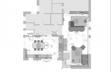 Reconstruction of the interior of a family house from the 1990s - Floor plan 1st floor