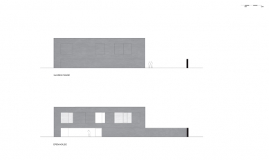 Bezpečný dům - Pohled jiho-východ / South-East elevation