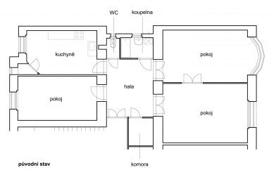 Interior of the apartment in Letná - Original condition