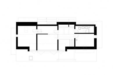 Prázdninová chalupa v horách - Půdorys patra - foto: Pavel Fanta
